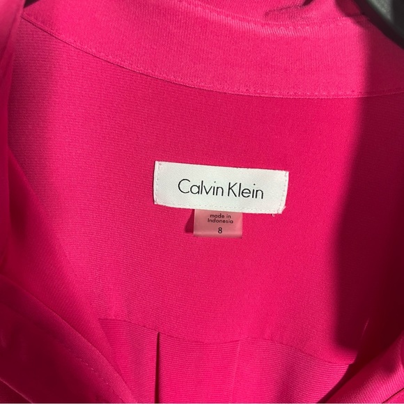 Pink Calvin Klein button down collared dress size 8 - Picture 5 of 8